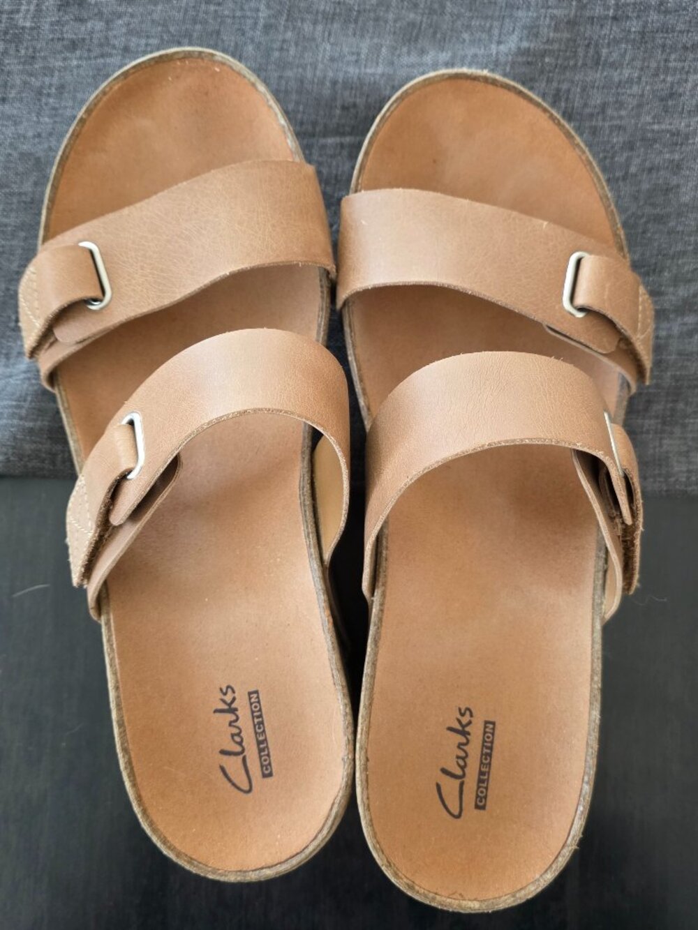 Clarks 3" Wedge Sandals - Size 9